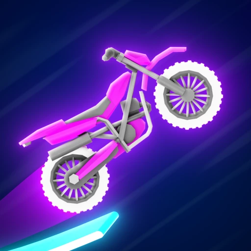 Game icon for Rider Worlds - Neon Bike Races by Ketchapp